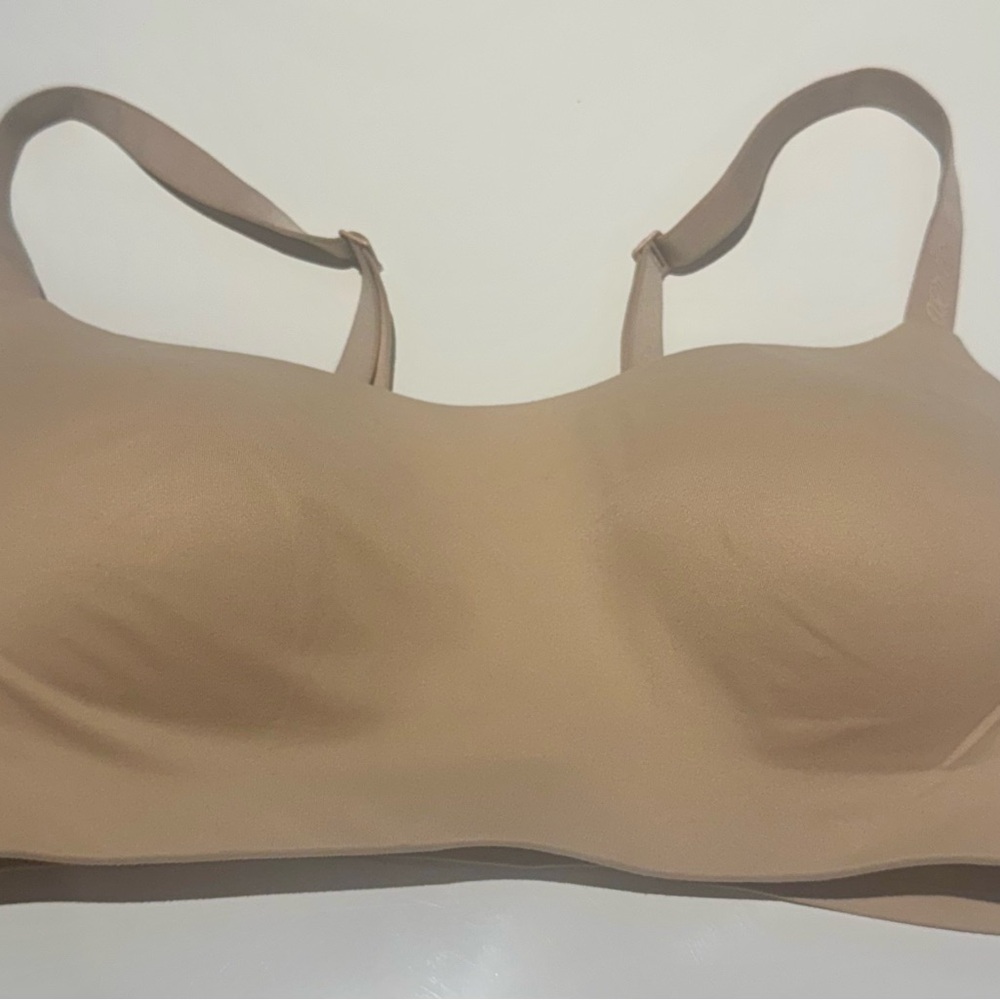 Aerie Tan Seamless Bra with Wide Straps